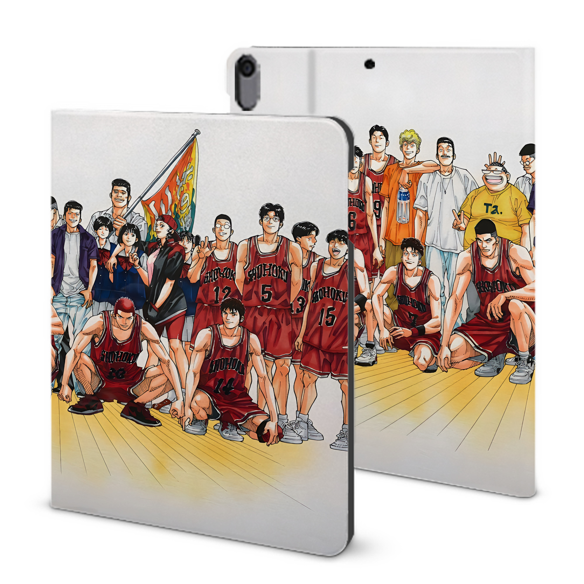 （画像用） SLAM DUNK／スラムダンク IPad ケース ブック型 PUレザー TPU 耐衝撃 軽量 薄型 ペン収納なし 全面保護 IPad 各モデル対応